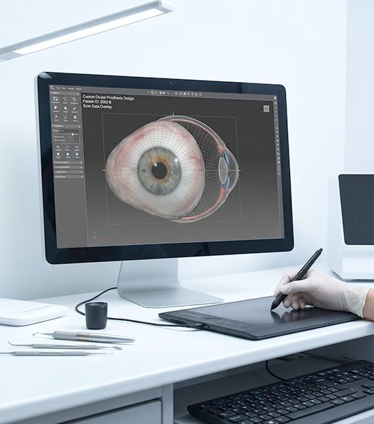 Digital 3D modeling for custom prosthetic eye design